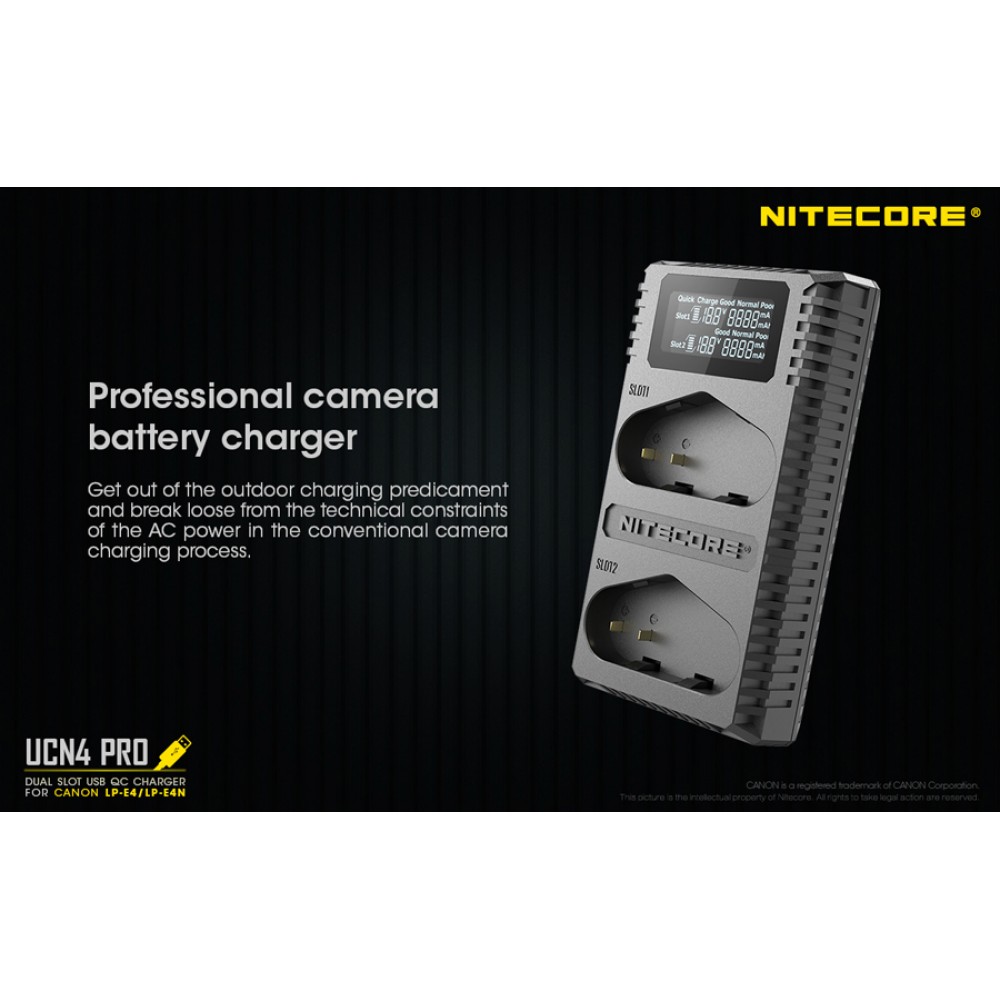 Φορτιστής NITECORE UCN4 PRO για CANON