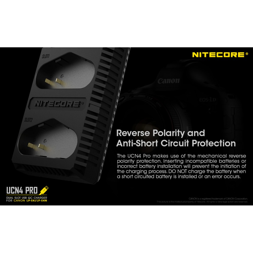 Φορτιστής NITECORE UCN4 PRO για CANON