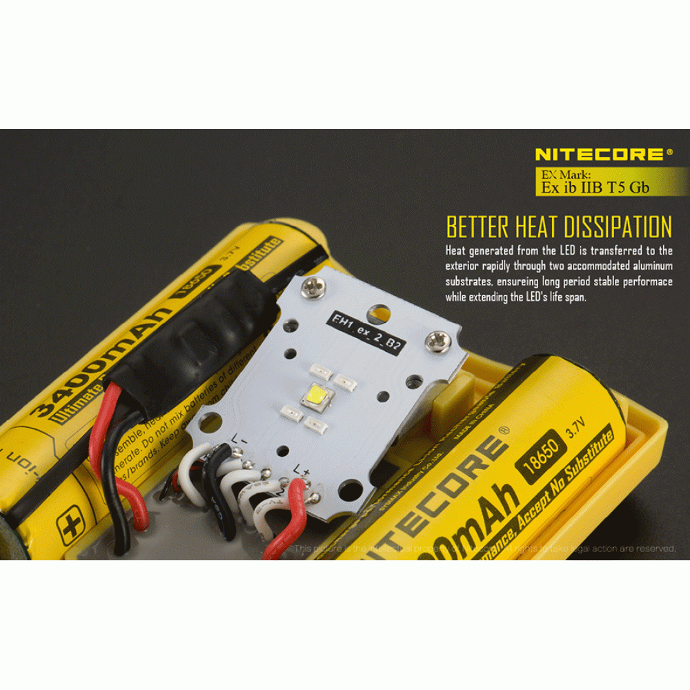 Επαγγελματικός Φακός LED NITECORE EXPLOSION-PROOF EH1, Κεφαλής Αντιεκρηκτικός