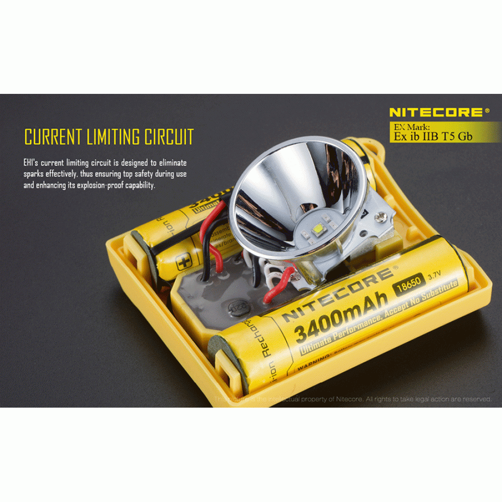 Επαγγελματικός Φακός LED NITECORE EXPLOSION-PROOF EH1, Κεφαλής Αντιεκρηκτικός