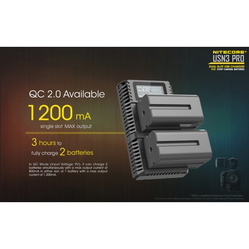 Φορτιστής NITECORE USN3 Pro για SONY