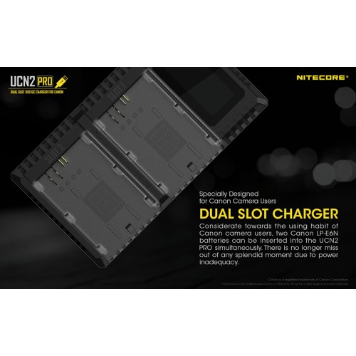 Φορτιστής NITECORE UCN2 PRO για CANON LP-E6N