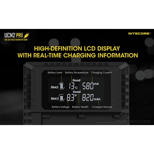 Φορτιστής NITECORE UCN2 PRO για CANON LP-E6N