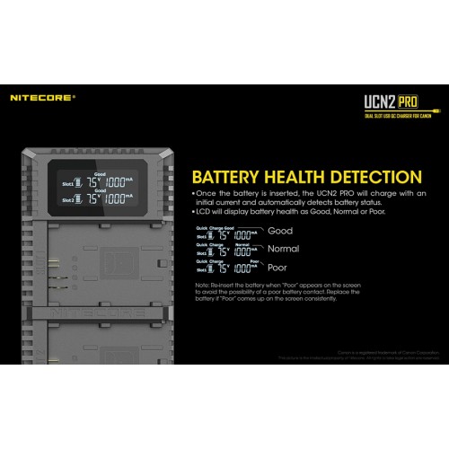 Φορτιστής NITECORE UCN2 PRO για CANON LP-E6N