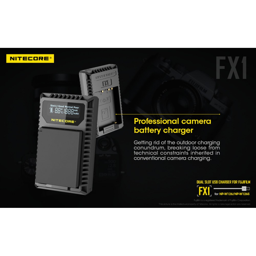 Φορτιστής NITECORE FX1 για Fujifilm