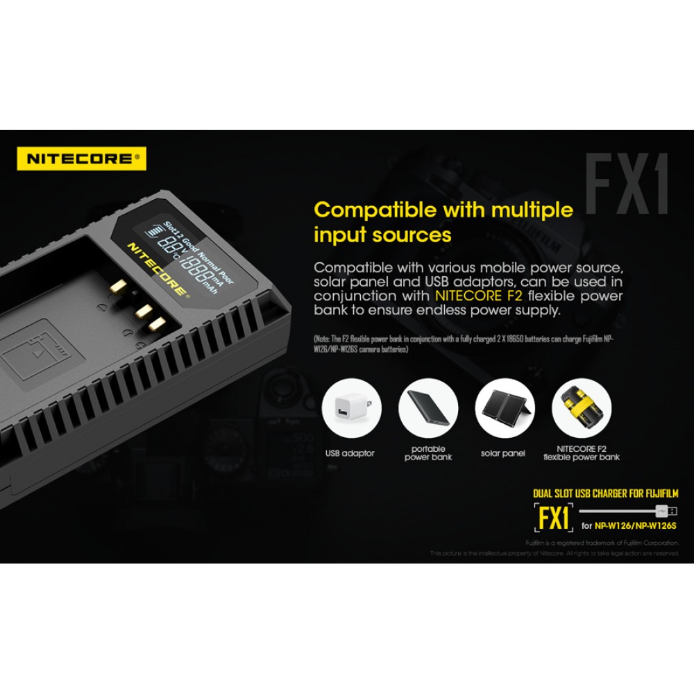 Φορτιστής NITECORE FX1 για Fujifilm
