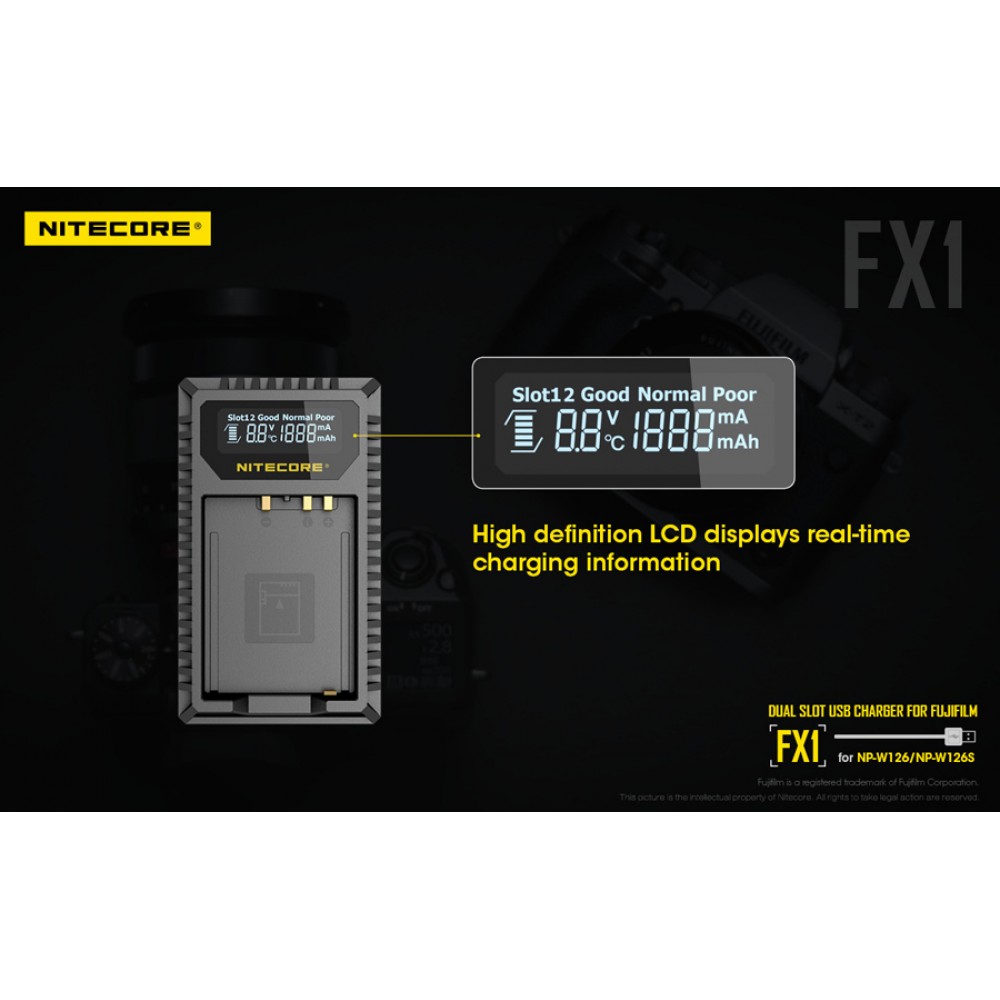 Φορτιστής NITECORE FX1 για Fujifilm