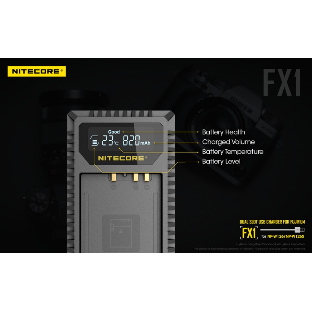 Φορτιστής NITECORE FX1 για Fujifilm