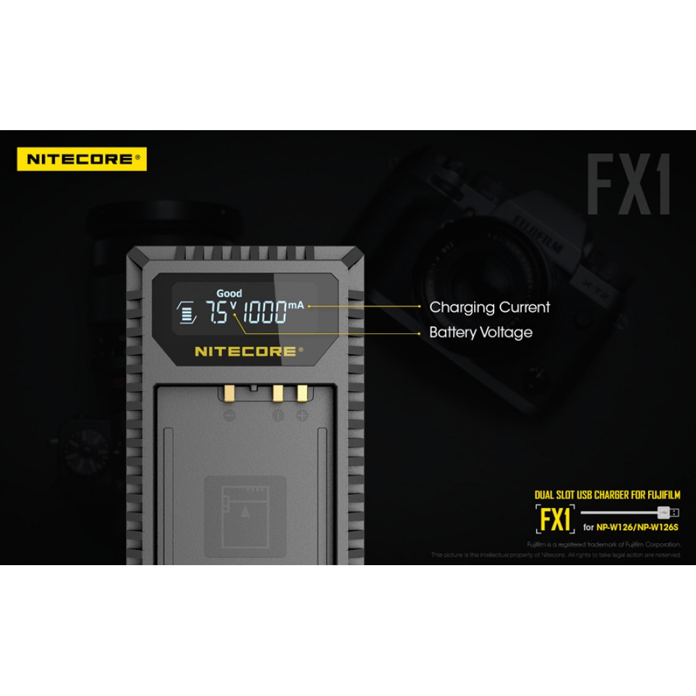 Φορτιστής NITECORE FX1 για Fujifilm
