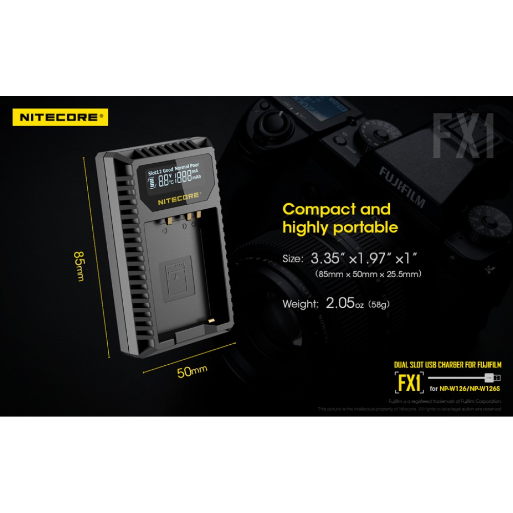 Φορτιστής NITECORE FX1 για Fujifilm
