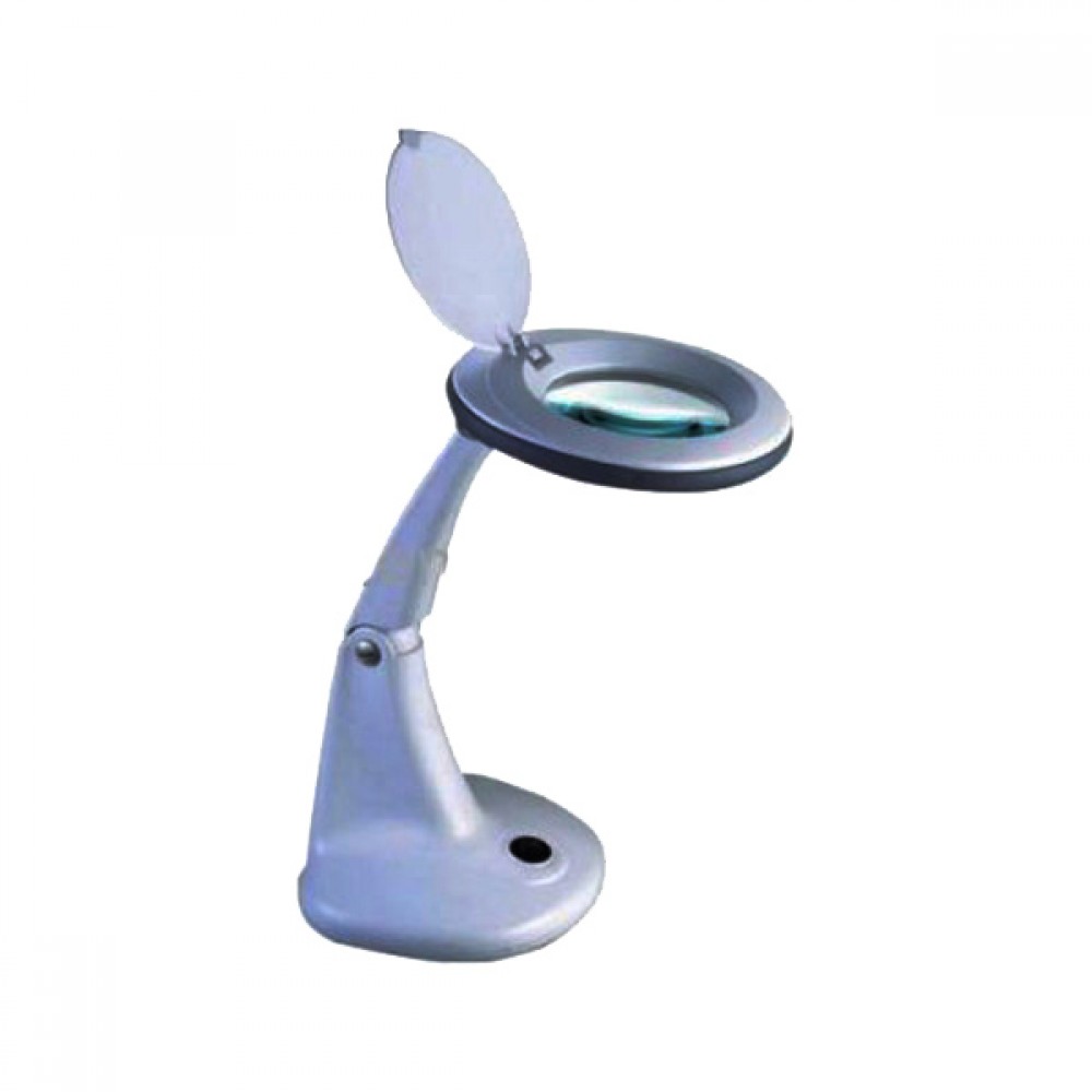 Φακός Μεγεθυντικός Επιτραπέζιος (5x) & Καπάκι 12W 2012B-2F Κόκκινο BYN