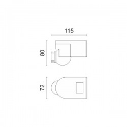 Σένσορας Κίνησης Υπέρυθρων Τοίχου IP44 max1200W Spotlight