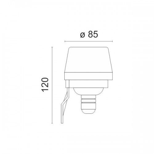 Ανιχνευτής Κίνησης Φωτός (Ημέρας/Νύχτας) Τοίχου IP44 Spotlight