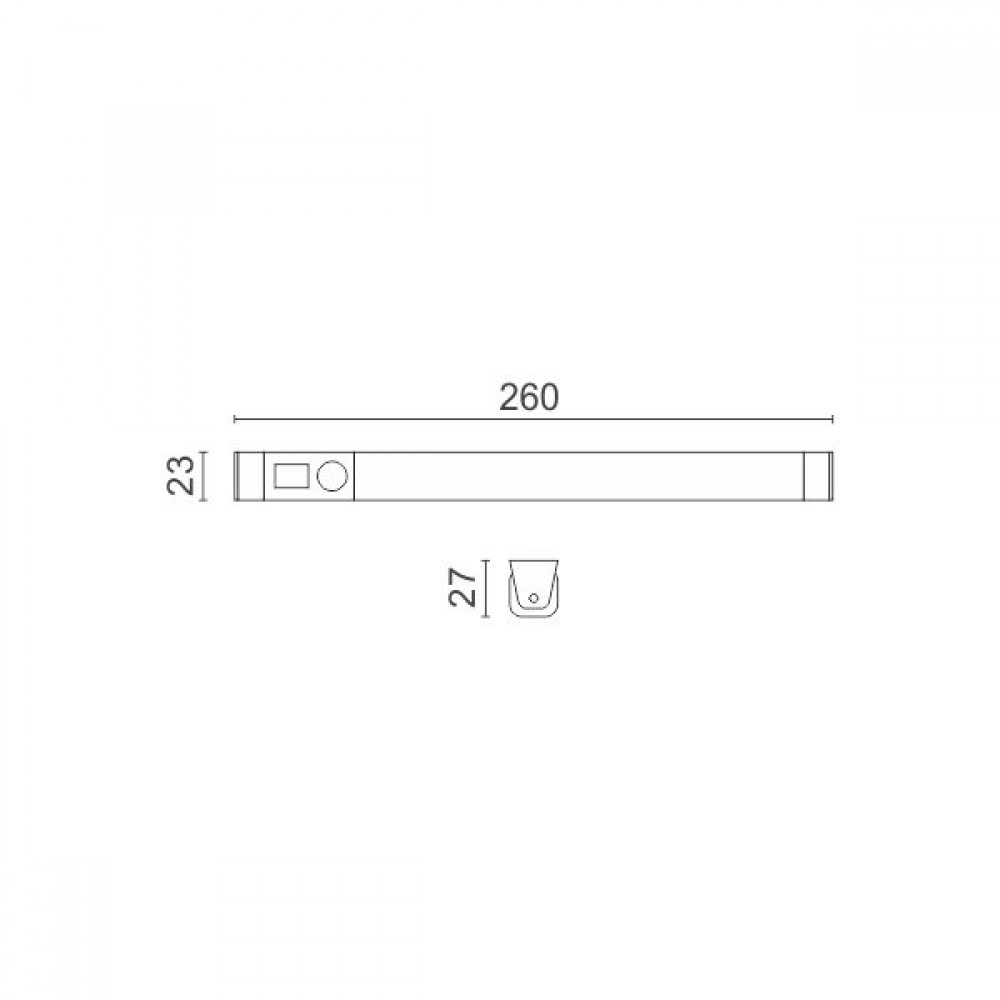 Ράγα LED Μπαταρίας Με Αισθητήρα 1,8W IP20 230V Spotlight