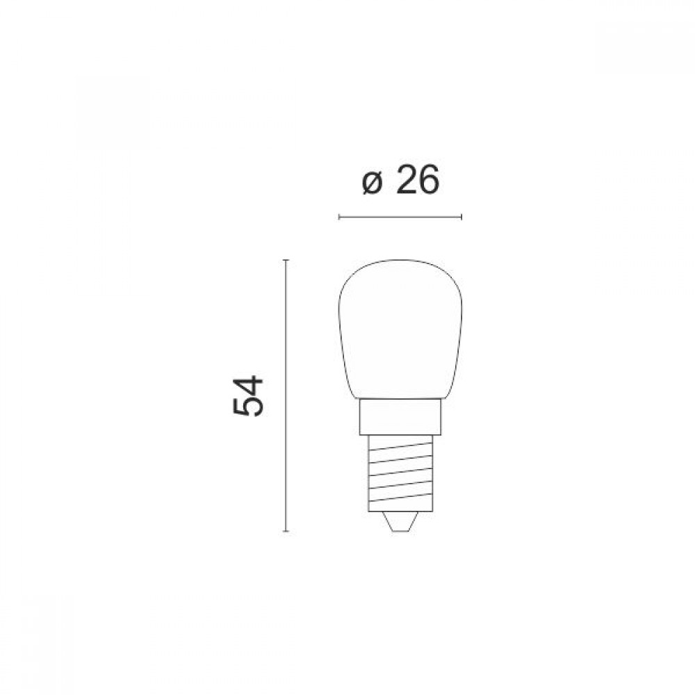 Λαμπτήρας T23 E14 Θερμό Λευκό 1.5W Διάφανο Spotlight