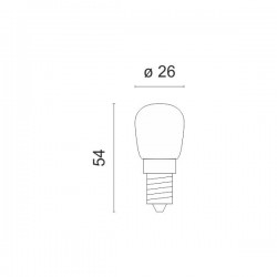 Λαμπτήρας T23 E14 Ουδέτερο Λευκό 1.5W Γαλακτερό Spotlight