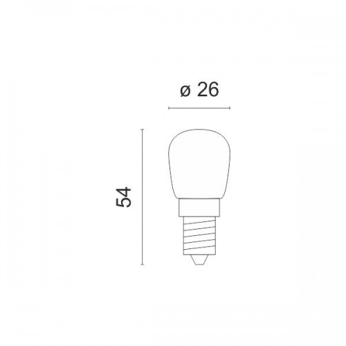 Λαμπτήρας T23 E14 Ουδέτερο Λευκό 1.5W Γαλακτερό Spotlight