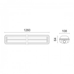 Σκαφάκι Εξωτερικό Αδιάβροχο Για 2 Λάμπες Φθορίου Led 120cm IP65 Spotlight