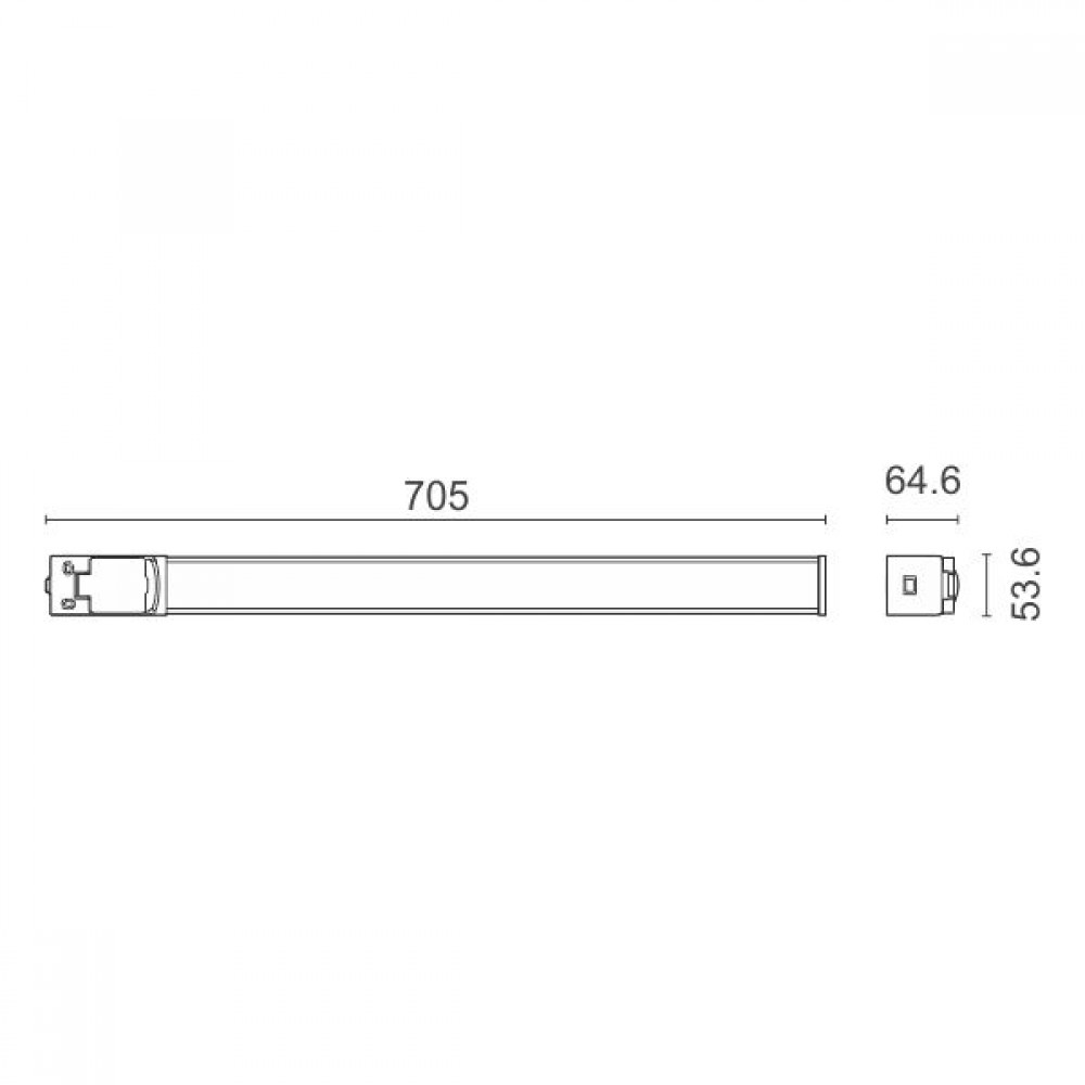 LED Φωτιστικό Πάγκου 10W Με Πρίζα Και Διακόπτη IP44 Spotlight