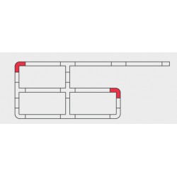 Σύνδεσμος Γωνία Δεξιά/Αριστερή Τριφασικής Ράγας Οροφής 4 Καλωδίων Μαύρο Spotlight