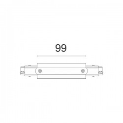 Σύνδεσμος Ευθείας Τριφασικής Ράγας Οροφής 4 Καλωδίων Μαύρο Spotlight