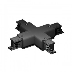 Σύνδεσμος Σταυρός Τριφασικής Ράγας Οροφής 4 Καλωδίων Μαύρο Spotlight