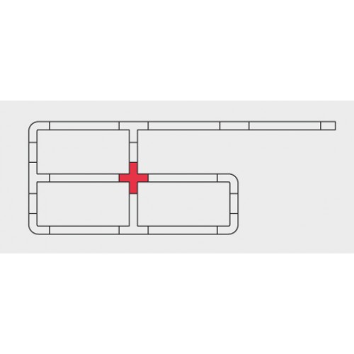 Σύνδεσμος Σταυρός Τριφασικής Ράγας Οροφής 4 Καλωδίων Μαύρο Spotlight