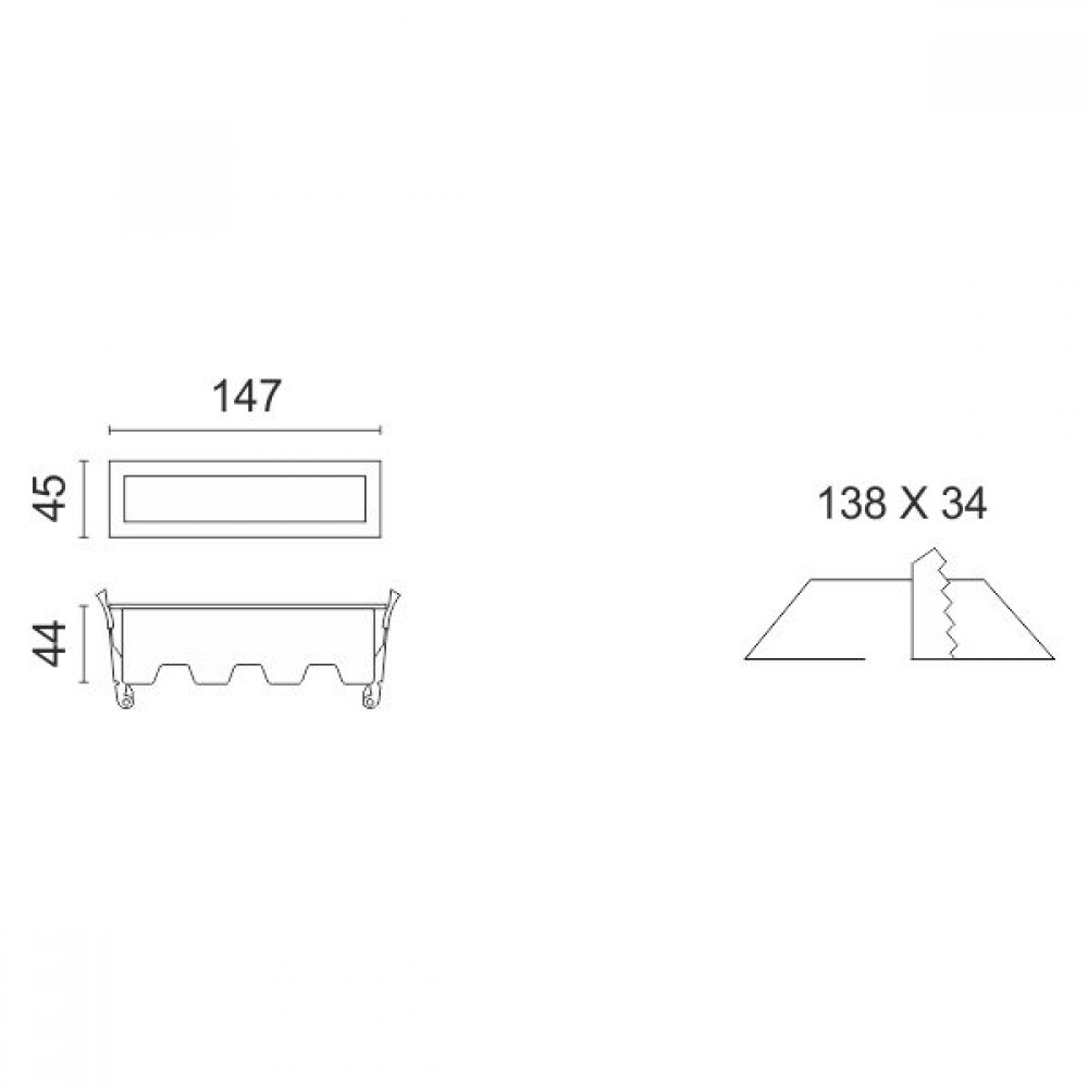 LED Γραμμικό Χωνευτό Φωτιστικό 10W  260V Spotlight