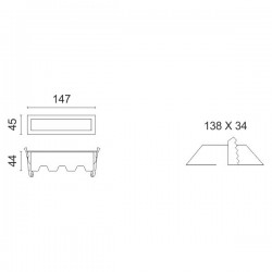 LED Γραμμικό Χωνευτό Φωτιστικό 10W  260V Spotlight