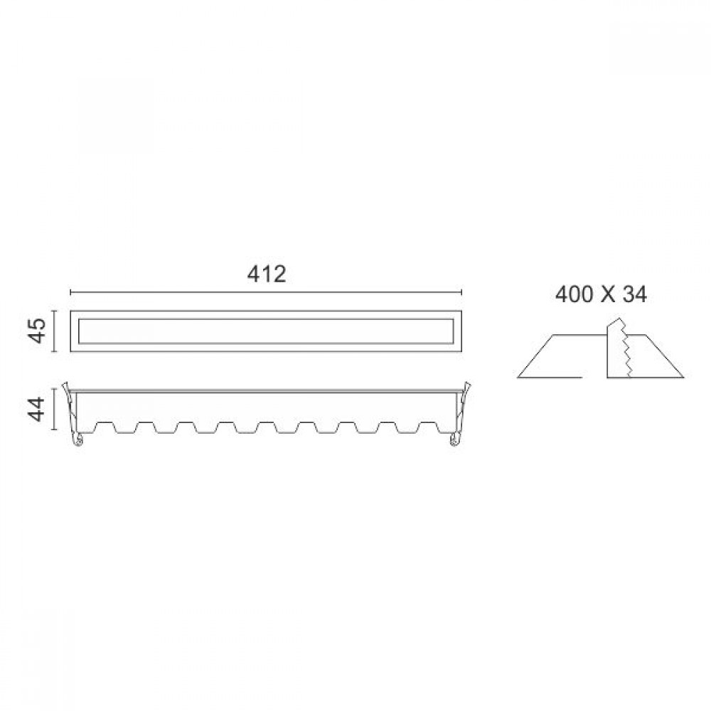 LED Γραμμικό Χωνευτό Φωτιστικό 30W  260V Spotlight