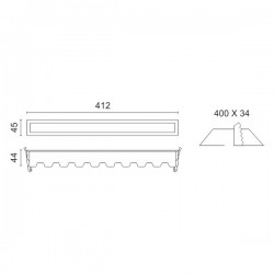 LED Γραμμικό Χωνευτό Φωτιστικό 30W  260V Spotlight