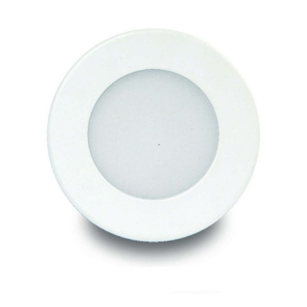 Στρογγυλό LED Panel Slim Downlight 3W SMD Λευκό Σώμα SpotLight