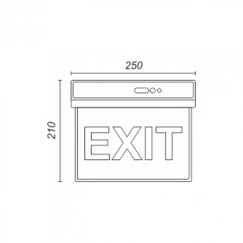 LED SMD Φωτιστικό Ασφαλείας Οροφής Από Πλαστικό Σε Λευκό Με Ένδειξη EXIT 230V IP20 Spotlight