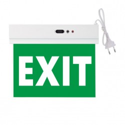 LED SMD Φωτιστικό Ασφαλείας Οροφής Από Πλαστικό Σε Λευκό Με Ένδειξη EXIT 230V IP20 Spotlight