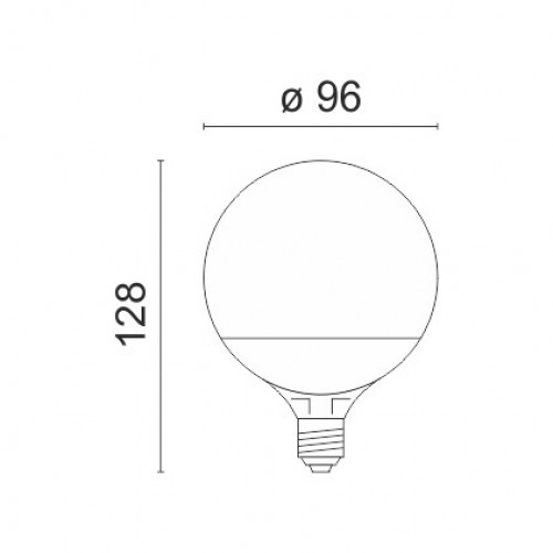 LED SMD Λάμπα Από Πλαστικό E27 G95 Μπάλα 12W 180° 230V Dimmable Spotlight