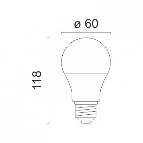 LED SMD Λάμπα Από Πλαστικό E27 A60 Αχλάδι 10W 180° 230V Dimmable Spotlight