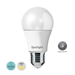 LED SMD Λάμπα Από Πλαστικό E27 A60 Αχλάδι 10W 180° 230V Dimmable Spotlight