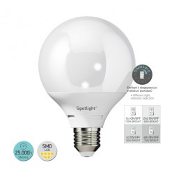 SMART LED SMD Λάμπα Από Πλαστικό E27 G95 Μπάλα 10W 270° 230V Με 4 Dimming Επίπεδα Spotlight
