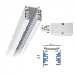 Τριφασική Ράγα Οροφής 4 Καλωδίων 1 Μέτρο Spotlight