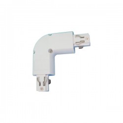 Σύνδεσμος Γωνία Δεξιά Τριφασικής Ράγας Οροφής 4 Καλωδίων Spotlight