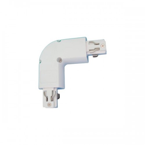 Σύνδεσμος Γωνία Δεξιά Τριφασικής Ράγας Οροφής 4 Καλωδίων Spotlight