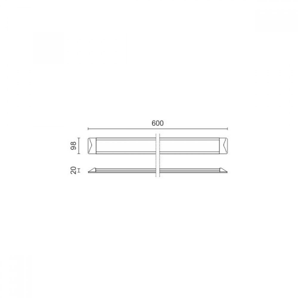 LED Γραμμικό Φωτιστικό Οβάλ 30W 60cm 220V Spotlight
