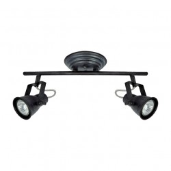 Φωτιστικό Διπλό Σποτ Σε Μαύρη Πατίνα Vintage 2xGU10 VIOKEF