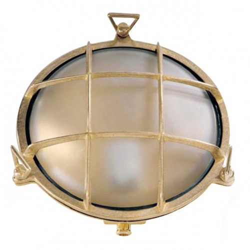 Ορειχάλκινο Φωτιστικό Μεγάλη Στρογγυλή Χελώνα Πλέγμα Και Πεταλούδα E27 40W 24Ø IP64 UNIVERSE