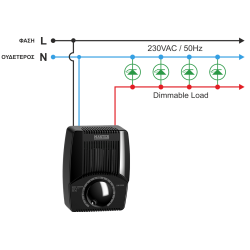 DM-2500W-BL ΕΠΙΤΟΙΧΟ MASTER DIMMER PROFESSIONAL MULTI-LED 2500W