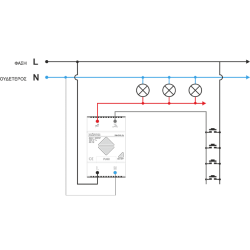 MASTER DIMMER ΡΑΓΑΣ 1000 Watt (ΤΗΛΕΧΕΙΡΙΣΜΟΣ BUTTON) DM-DGL/B