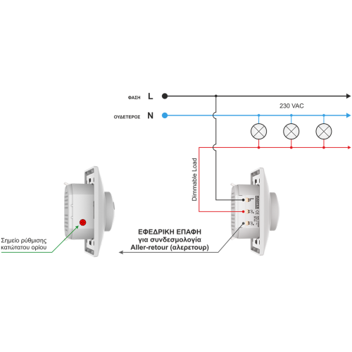 MASTER DIMMER ΧΩΝΕΥΤΟ 1000W MULTI ΑΝΘΡΑΚΙ (ALLERETOUR) DM-1000W