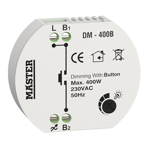 DIMMER ΚΥΤΙΟΥ 400W LED (ΤΗΛΕΧΕΙΡΙΣΜΟΣ BUTTON) DM-400B