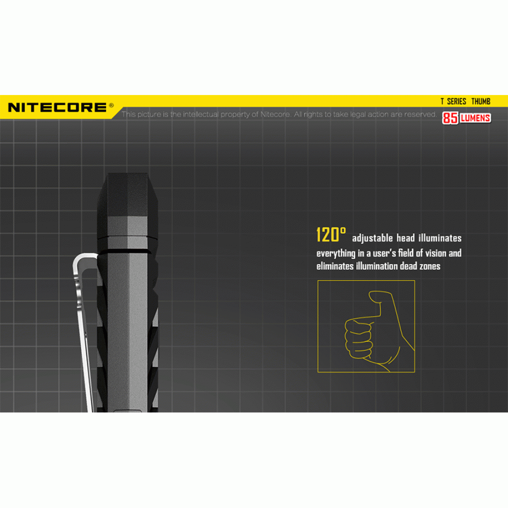 Φακός LED NITECORE THUMB ,rechargable, 85lumens