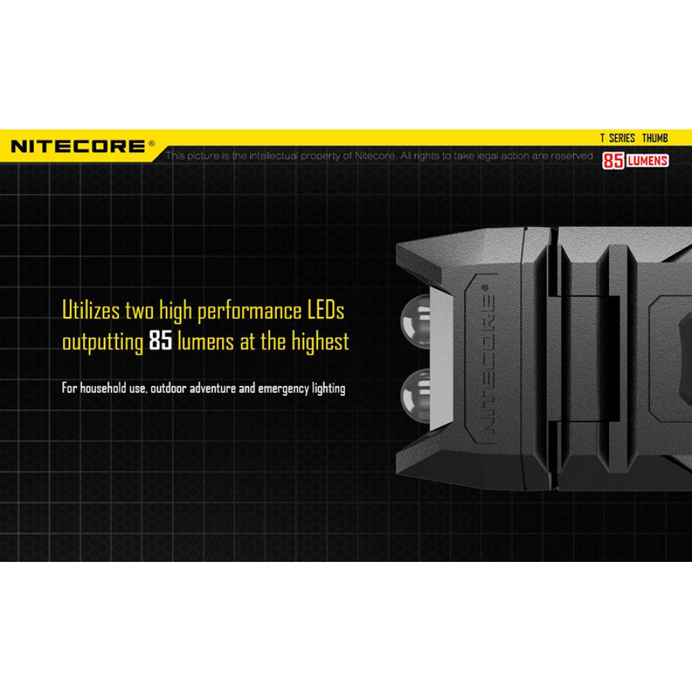 Φακός LED NITECORE THUMB ,rechargable, 85lumens